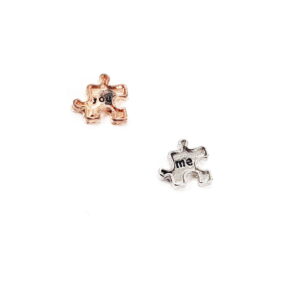 You and Me Puzzle Floating Charms
