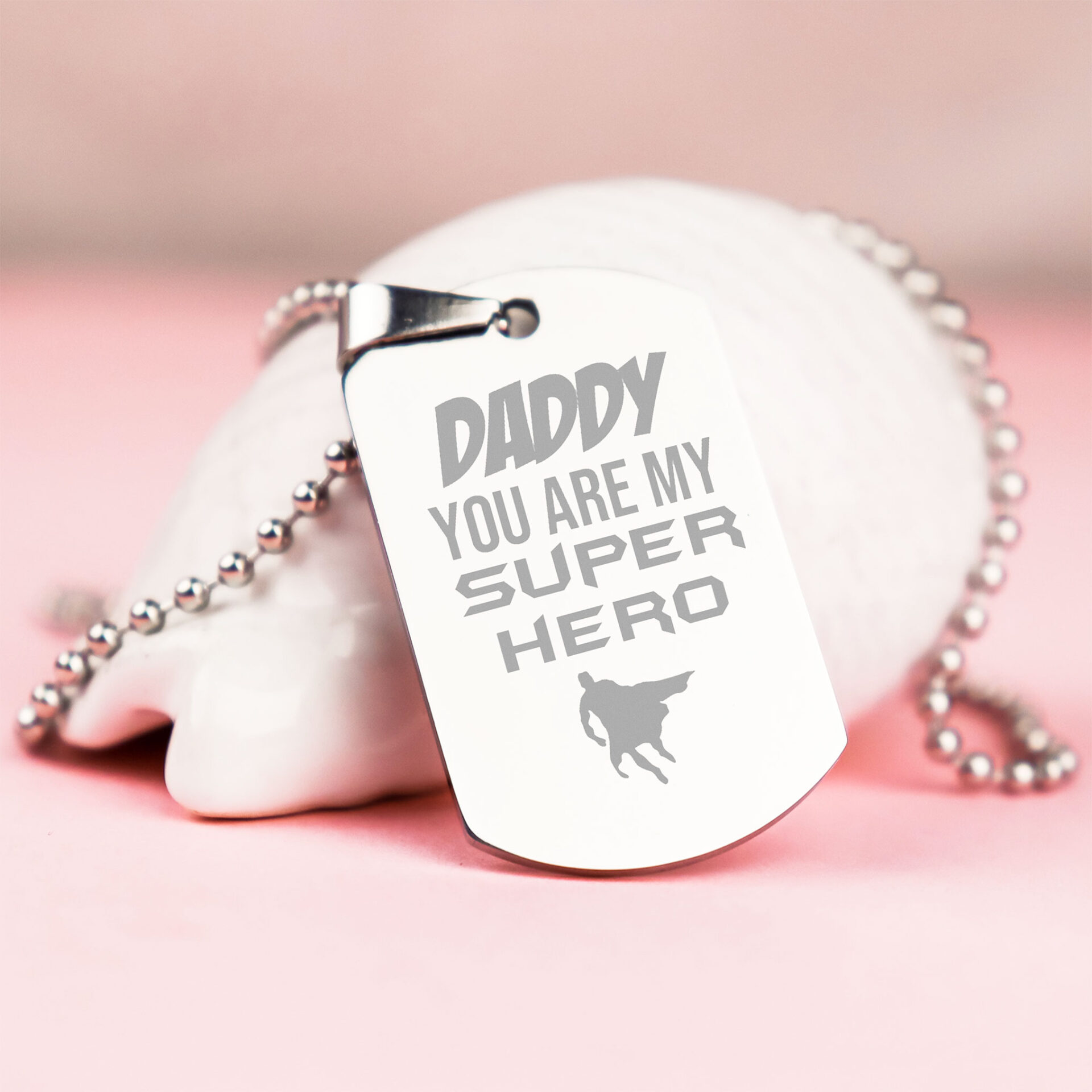 Daddy Superhero Army Necklace