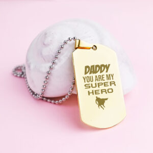 Daddy Superhero Army Necklace