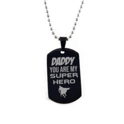 Daddy Superhero Army Dog Tag