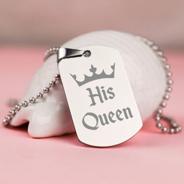 His Queen Army Necklace