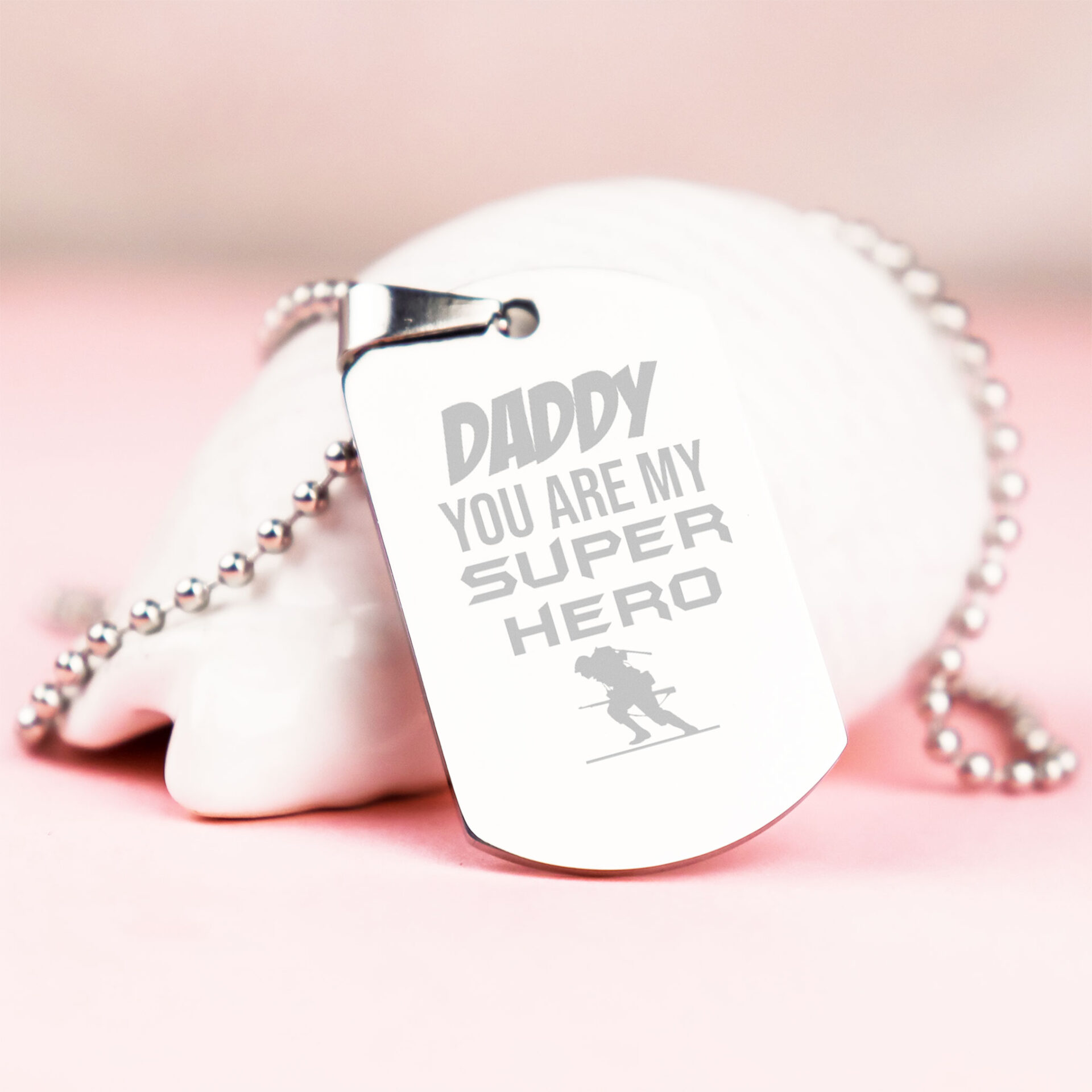 Daddy Superhero Army Necklace