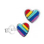 Rainbow Heart Earrings
