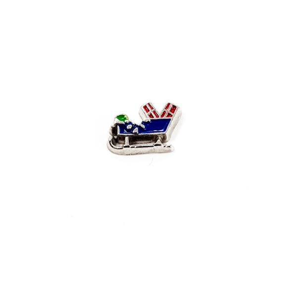 Santa Sleigh Floating Charm