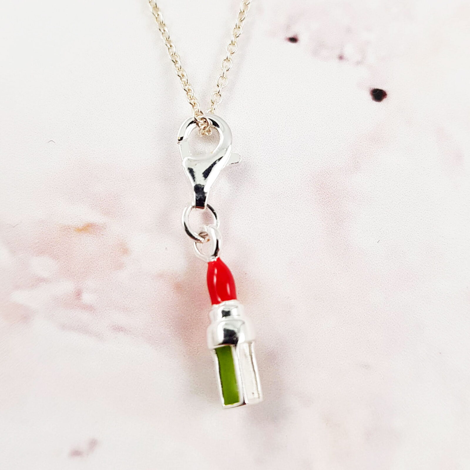 Lipstick Necklace Charm