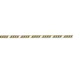 9ct Gold Anklet Figaro 3.60mm