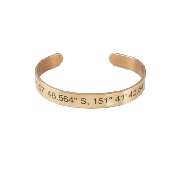 Coordinates Cuff Bracelet