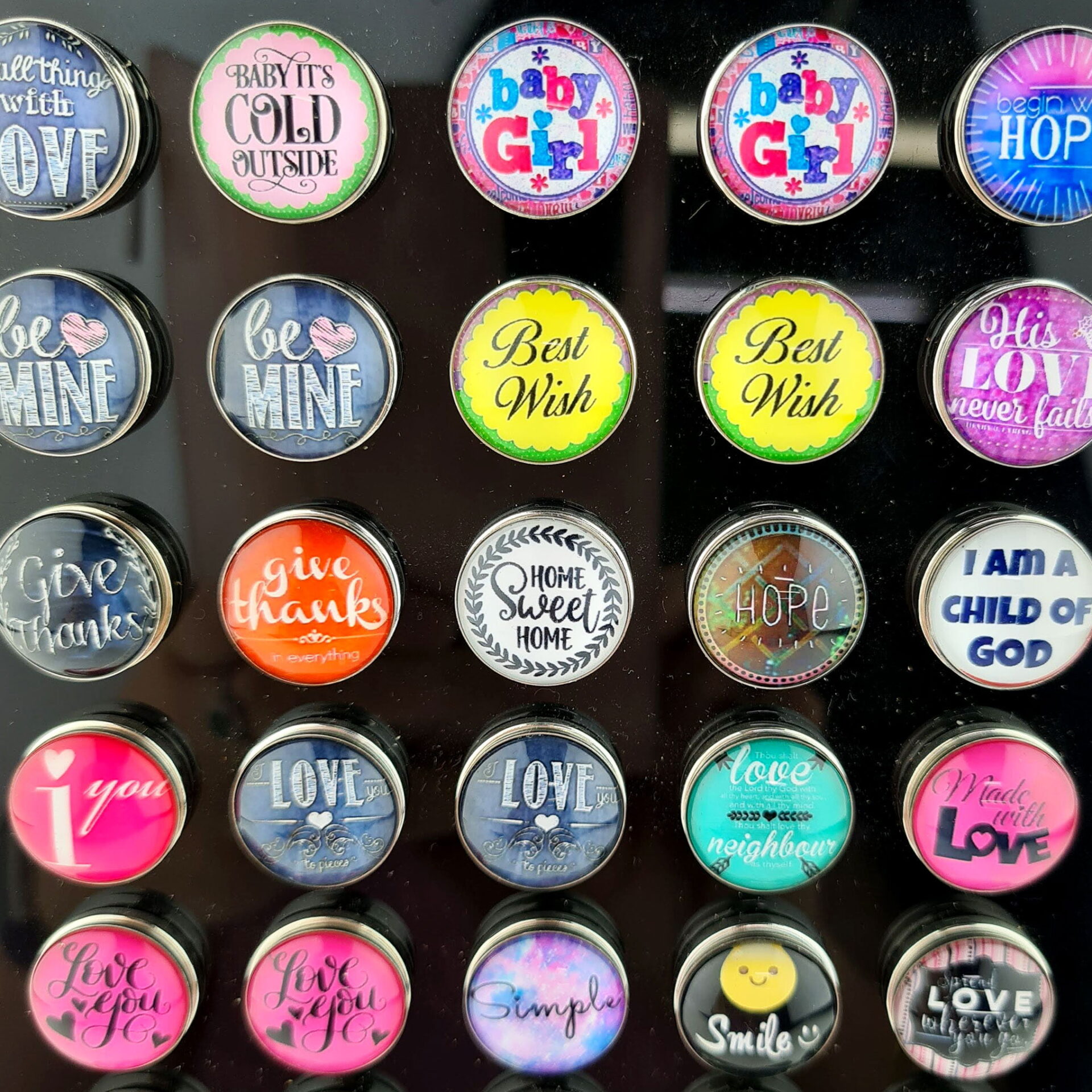 Snap Button Charms