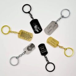 Army Dog Tags Keyrings-Various Colours 2 Army Dog Tags