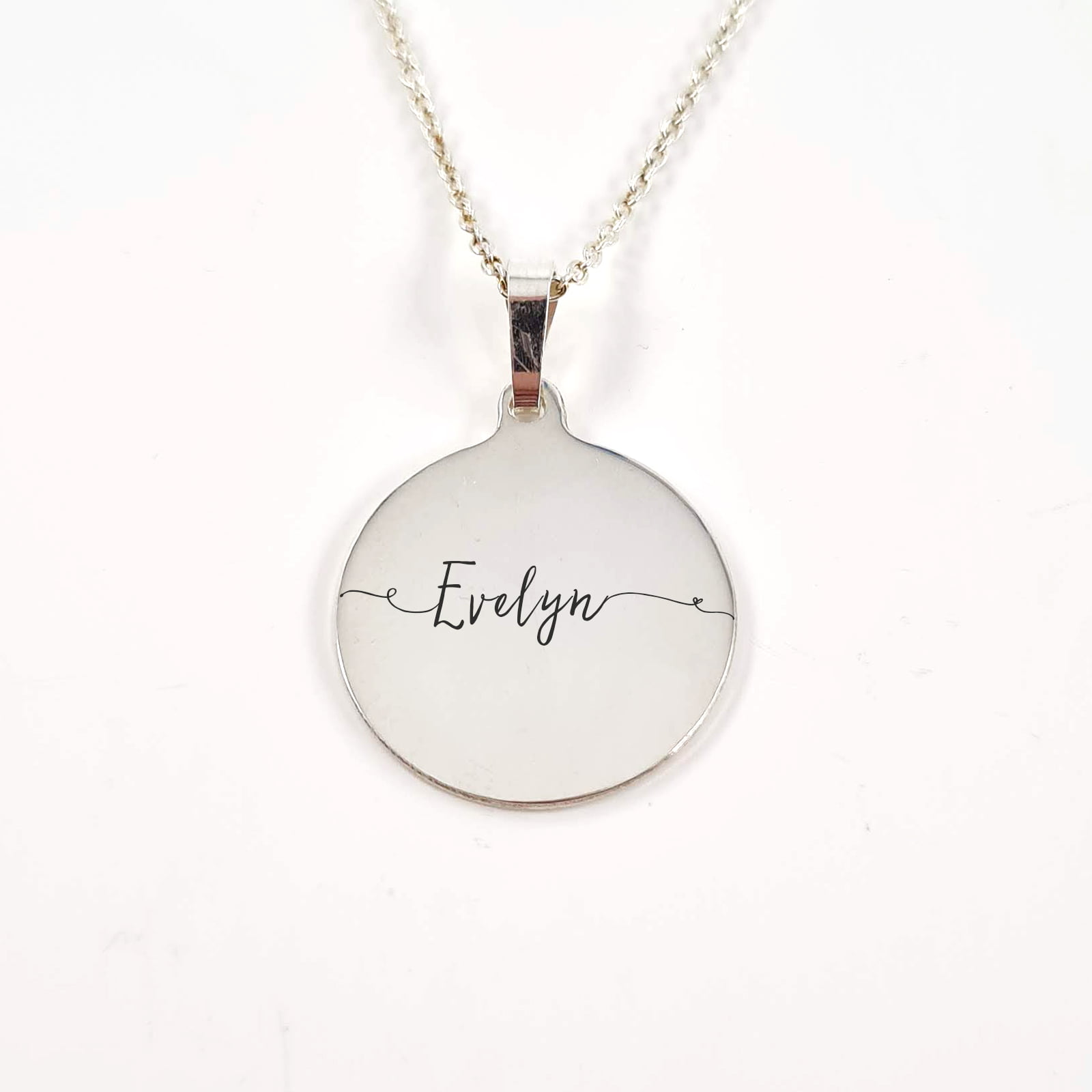 Personalised Fine Silver Necklace