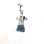 Blue Dress Necklace Charm