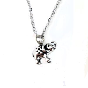 Elephant Necklace Silver 6 Elephant Necklace