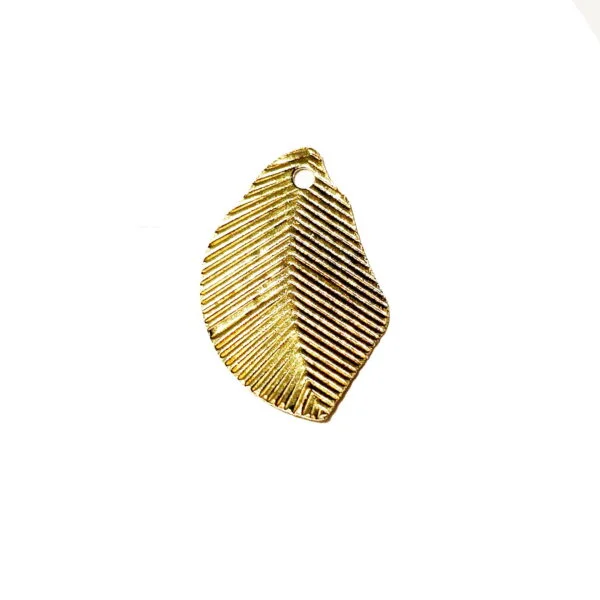 Rustic Leaf Necklace Charm