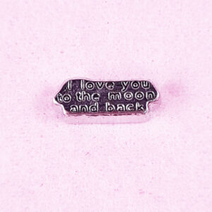 Love you to The Moon Floating Charm