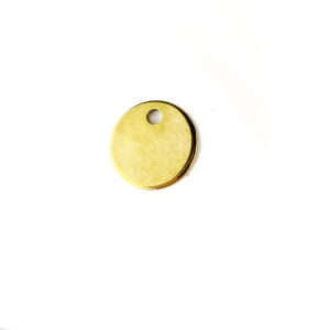 Round Necklace Charm Gold 6 Round Necklace Charm