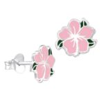 Pink Flower Earrings