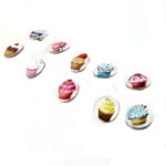 Cake Snap Button Charms