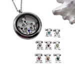 Pigtail Person Birthstone Floating Charms