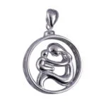 Sterling Silver Mother and Child Necklace