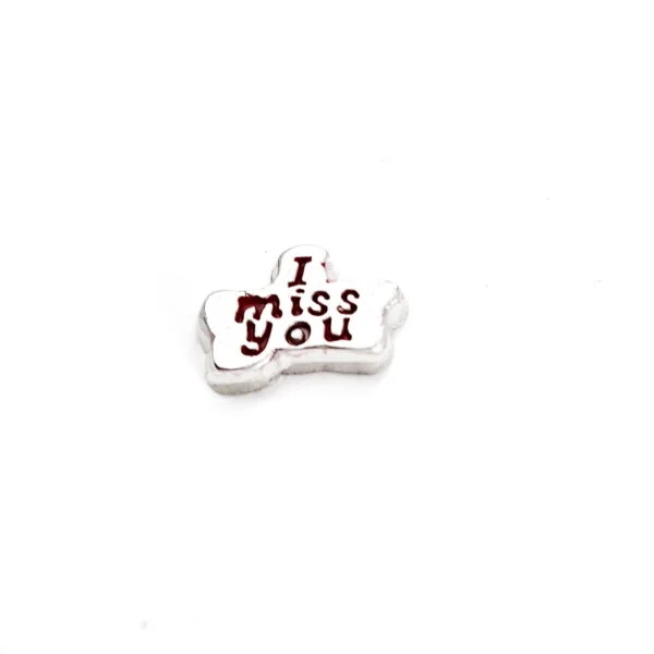 I Miss you Floating Charm