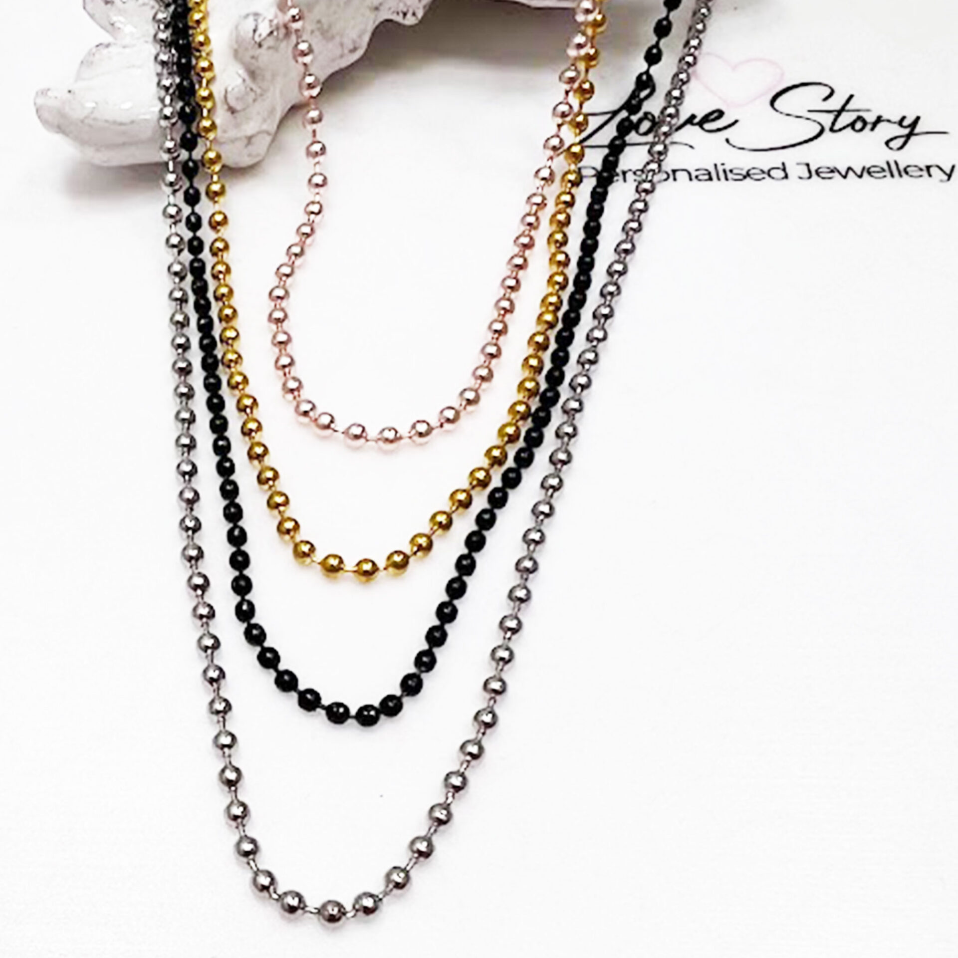 Jewellery Ball Chain Various Colours