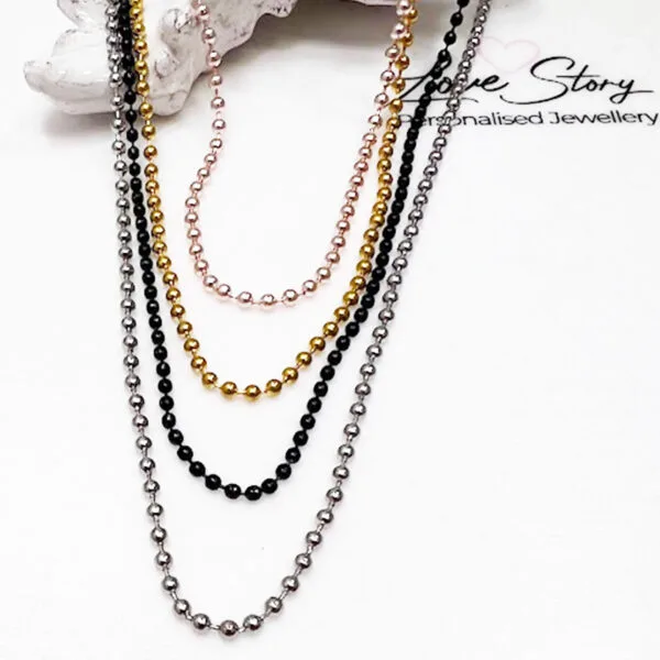 Jewellery Ball Chain Various Colours