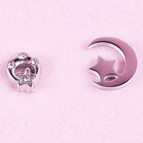 Moon and Star Floating Charm