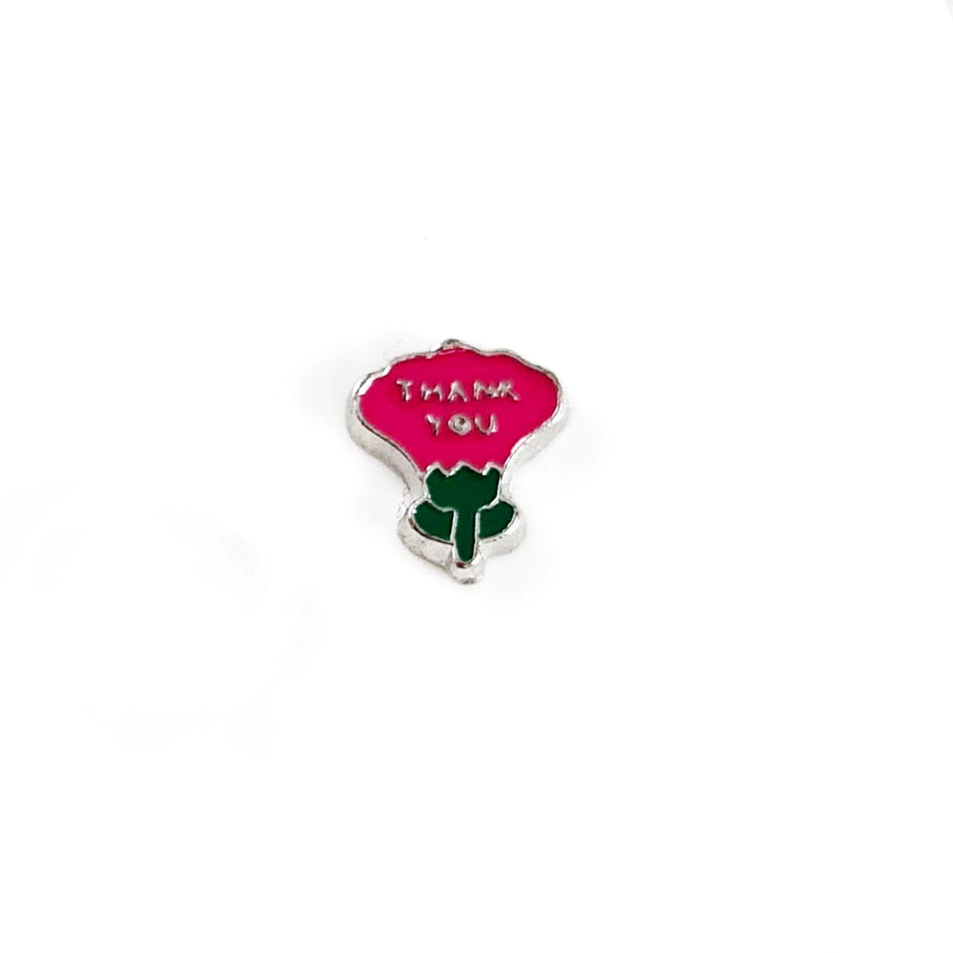 Thank you Flowers Floating Charm