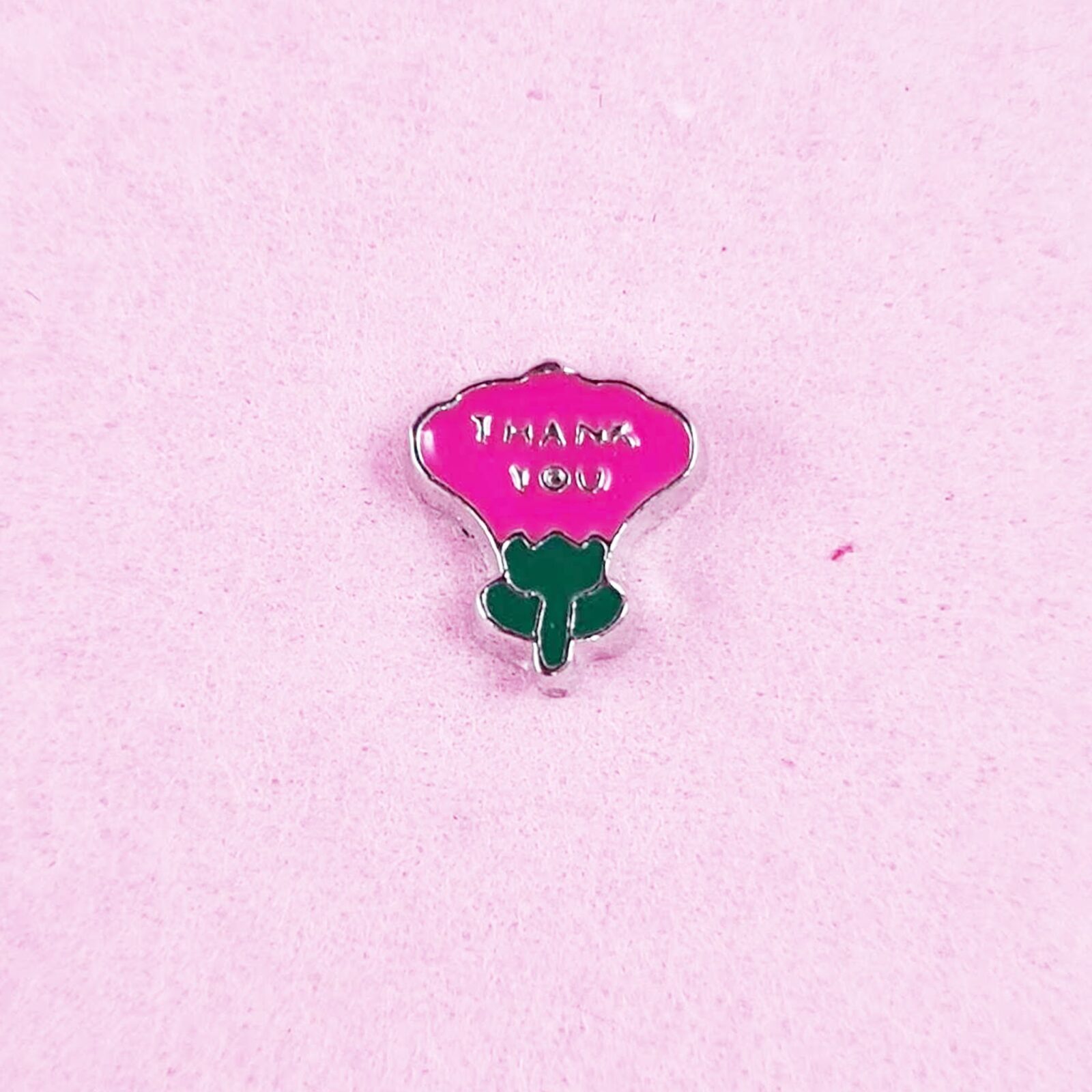 Thank you Flowers Floating Charm
