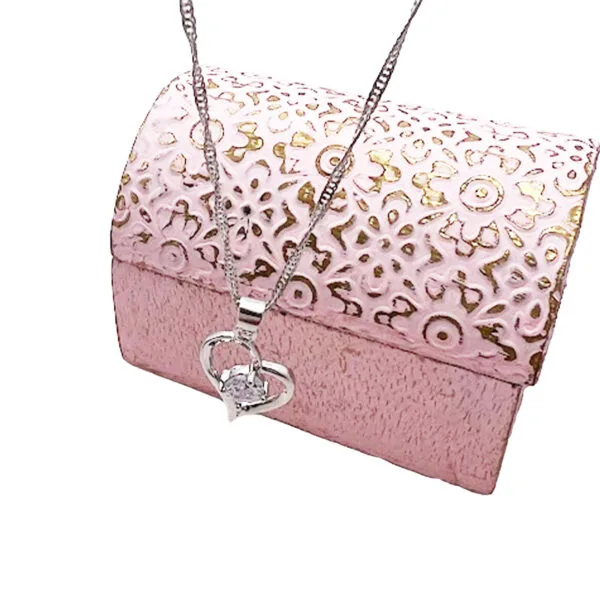 Cubic Zirconia Heart Necklace