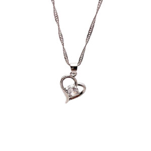 Cubic Zirconia Heart Necklace