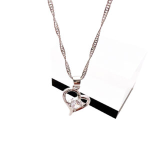 Cubic Zirconia Heart Necklace