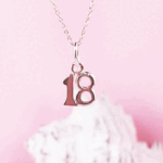 Sterling Silver Eighteenth Necklace