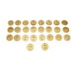 Circle Letter Charms Gold