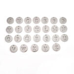 Circle Letter Charms Silver