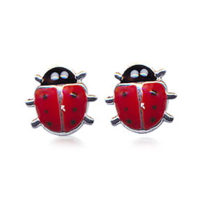 Sterling Silver Ladybird Earrings