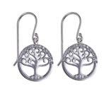 CZ Tree of Life Earrings