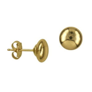 Flat Ball Stud Earrings