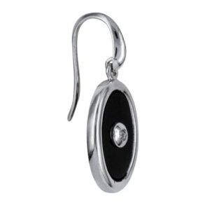 Alternative view of Oval Onyx Earwires