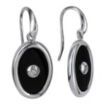 Oval Onyx Earwires
