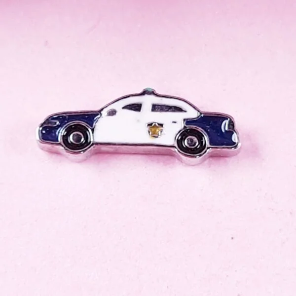 Police Car Floating Charm