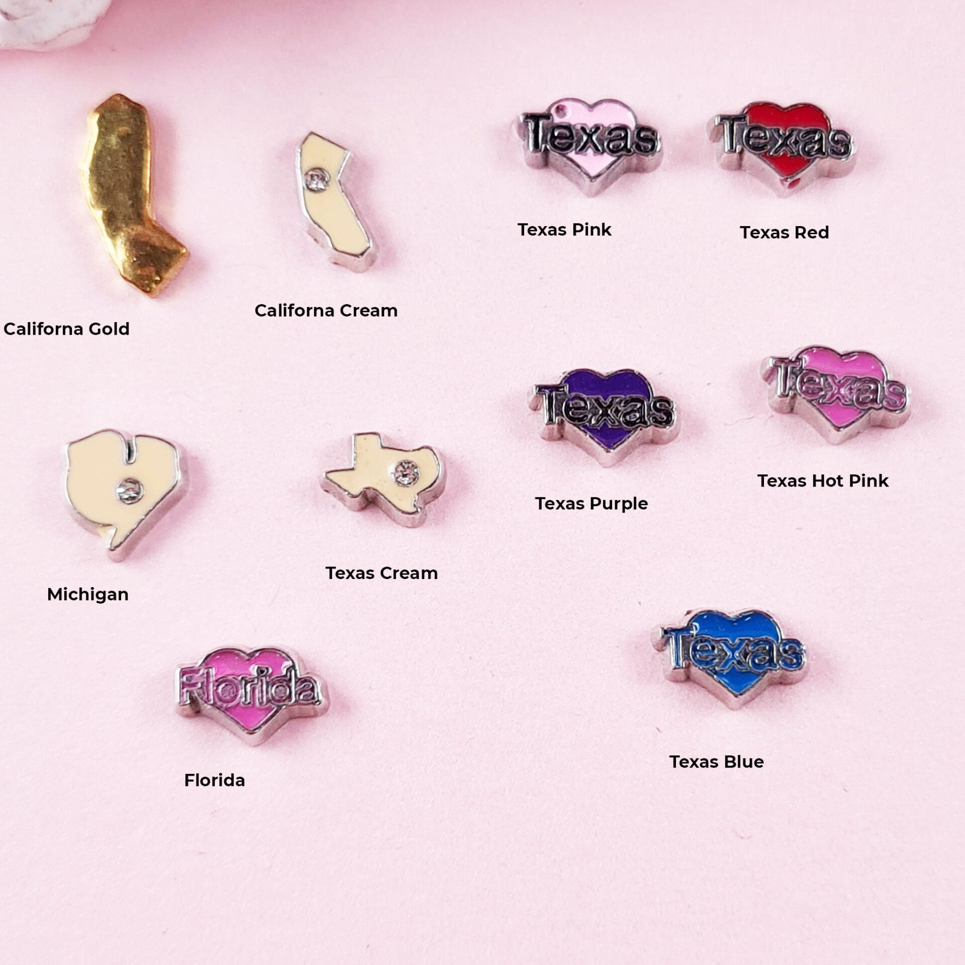 USA State Floating Charms