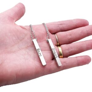 Personalised 3D Bar Necklace