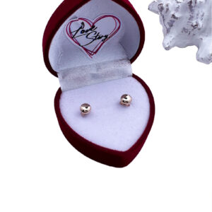 Flat Ball Stud Earrings