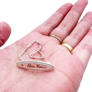 Baby Brooch Pink Stone