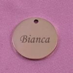 Personalised Disc Charm Rose Gold