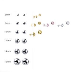Half Dome Stud Earrings
