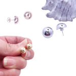 Half Dome Stud Earrings