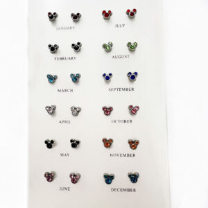 Alternative view of Mickey Mouse Birthstone Earrings