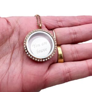 Floating Locket Personalised Charms 6 Floating Locket Personalised Charms